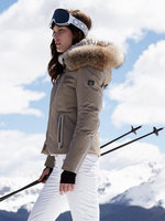 美国代购博格纳Bogner Fiola-Dtp Sand Jacket WithFur女士滑雪服