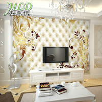 大型壁纸壁画 欧式仿软包壁画墙纸客厅卧室电视背景墙壁画无缝3D