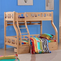 全实木松木床 1.2 1.35米上下高低子母床双层床公主床带储物