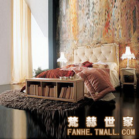 梵赫 4bs140 上海 双人床 别墅 卧室 布艺床 样板间双人床 雕花床