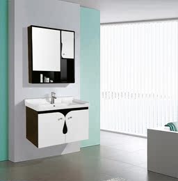 旗牌PVC新款高档洗脸盆浴室柜卫浴吊柜 洗手间洗簌储物组合柜8020