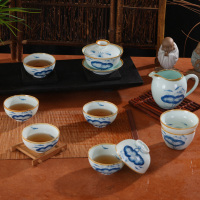 景君-手绘功夫茶具套装特价景德镇陶瓷杯子专柜正品