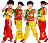 元旦儿童演出服龙凤宝贝表演服幼儿民族秧歌服儿童圣诞节服装女童