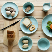 ijarl北欧美式陶瓷器情侣碗盘餐具  简约碗盘碗碟杯勺套装家用