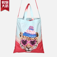 正品韩国时尚女士包袋单肩包手提包斜挎包彩色动物防水休闲购物包