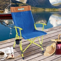 海山躺椅折叠休闲高靠背便携露营野营户外沙滩椅加厚帆布包邮