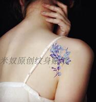米奴新品手绘纹身贴纸 花神Flora 青春和新生的女神  防水纹身贴