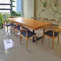 美式复古铁艺实木餐桌loft现代简约办公桌仿古书画桌长方形工作台