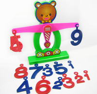 创意小熊天秤称数字天平称重儿童智力开发益智儿童早教玩具包邮