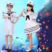 新款男女海军服儿童演出服表演服舞蹈服军装合唱服装幼儿小学生