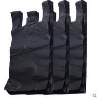 加厚黑色背心式大号垃圾袋家用环保厨房手提袋黑色塑料袋2包包邮
