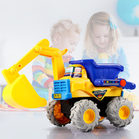 锋源大号惯性工程车宝宝儿童玩具车挖掘机推土机仿真模型沙滩玩具