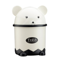 小熊猫摇盖式垃圾桶可爱车载垃圾桶桌面垃圾桶卧室用垃圾桶