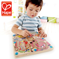德国Hape磁性迷宫 运笔走珠 儿童玩具宝宝立体 快乐农场迷宫