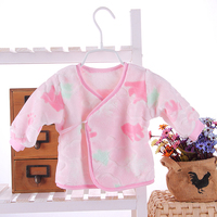 【天天特价】新款珊瑚绒法兰绒新生婴儿衣服上衣 和尚服 幼儿睡衣