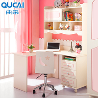 电脑桌韩式儿童家具1.2米大款转角粉色田园学生学习书桌