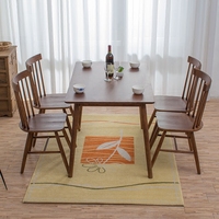 实木餐桌椅组合白橡木餐桌椅北欧风小户型长方形餐桌日式支持定制