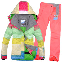 Gsou Snow滑雪服套装 女款正品户外防水韩国滑雪服 女套装滑雪衣