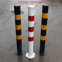 75铁立柱路障钢管警示柱红白警示停车桩隔离栏防撞柱反光柱铁地桩
