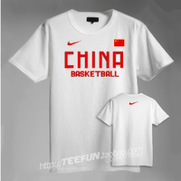 国家队 T恤  男篮 亚洲杯 周琦  球衣 易建联 短袖 球迷衫 纯棉XJ