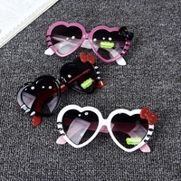 儿童桃心太阳镜 可爱宝宝心形眼镜 男女童防紫外线墨镜KT猫太阳镜