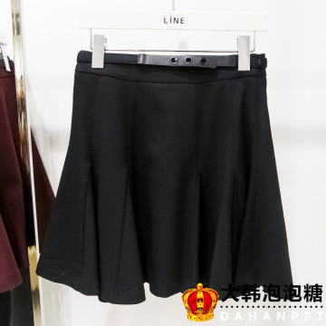 LINE 韩国代购 NWSKGJ6000(ZSA) 2016秋 纯色百搭半身裙