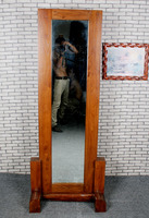 北京厂家直销试衣镜全身镜实木修身镜实木换衣镜老榆木镜框全身镜