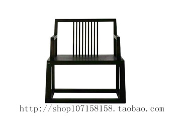 老榆木椅子简约现代椅子办公椅圈椅禅椅凳子沙发椅实木家具订做