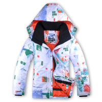 2015新款正品Gsou Snow滑雪服 男士单板双板滑雪衣印花涂鸦滑雪服