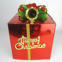 Huison圣诞礼品盒10cm/15cm/20cm/25cm正方形带装饰礼物盒礼盒