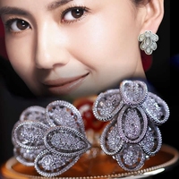 新款日韩国时尚大耳钉 925银针防过敏耳钉 奢华耳饰品 精品耳坠