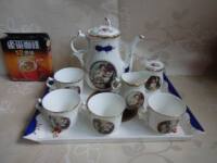 高档镁质白欧式下午茶具套装 陶瓷欧式咖啡杯套装水杯 咖啡具套装