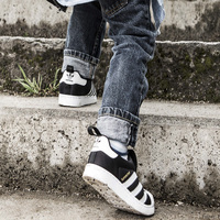 Adidas阿迪达斯童鞋男女儿童三叶草贝壳头运动板鞋S82711 BA8046