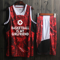 17夏新款篮球服套装 爆裂纹篮球比赛服 球衣男 DIY定制队服印号