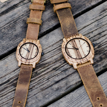 韩版简约学生创意木质手表男女时尚潮流情侣电子真皮表带时尚手表