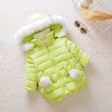 女童棉衣外套中长款2-3儿童秋冬大衣小童加厚1-6一岁半女宝宝冬装