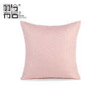 伶居丽布绣球提花方枕样板房间抱枕软装生活馆靠背靠垫套粉蓝粉红