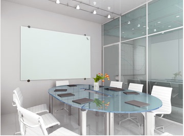 全新高档投影书写两用磁性钢化玻璃白板/武汉玻璃白板厂家1.5米
