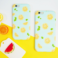 夏天小清新柠檬水果iphone7手机壳苹果6plus文艺硅胶磨砂全包软壳