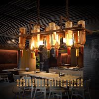 北境美式复古创意彩色酒瓶子餐厅咖啡厅酒吧网咖吧台艺术玻璃吊灯