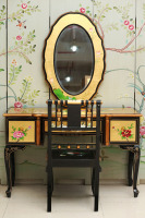 金箔手绘家具韩式家具古典家具梳妆台梳妆镜梳妆凳套件书桌写字台
