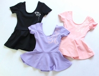 荷兰单3-16岁女童芭蕾舞裙 中大童弹力练功服 女士款粉色紫色黑色