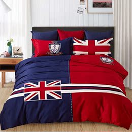 英国国旗纯棉四件套个性全棉床单被套1.5/2.0m床上用品创意时尚潮