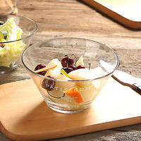日本同款玻璃碗水果沙拉碗 法文字母 PATISSERIE 甜品碗早餐碗