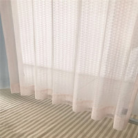 范瑞宝窗帘出口日本隔热防紫外线遮影儿童房窗纱小圆圈美式