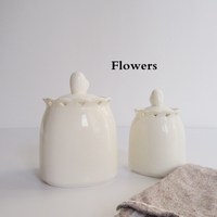 日本chocohlic创意陶瓷带密封圈密封罐零食罐调料罐镂空心形罐子