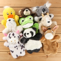 包邮手偶公仔 奶牛熊猫早教儿童趣味小动物毛绒手套玩偶 腹语娃娃