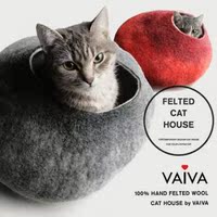 立陶宛羊毛毡设计师Vaiva Nat为猫咪设计的小窝 100%手工羊毛毡