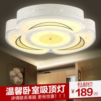 LED圆形吸顶灯现代简约温馨浪漫卧室房间创意儿童房护眼灯具灯饰