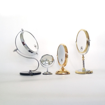台式化妆镜欧式双面镜子大号公主美容镜可放大梳妆镜 包邮